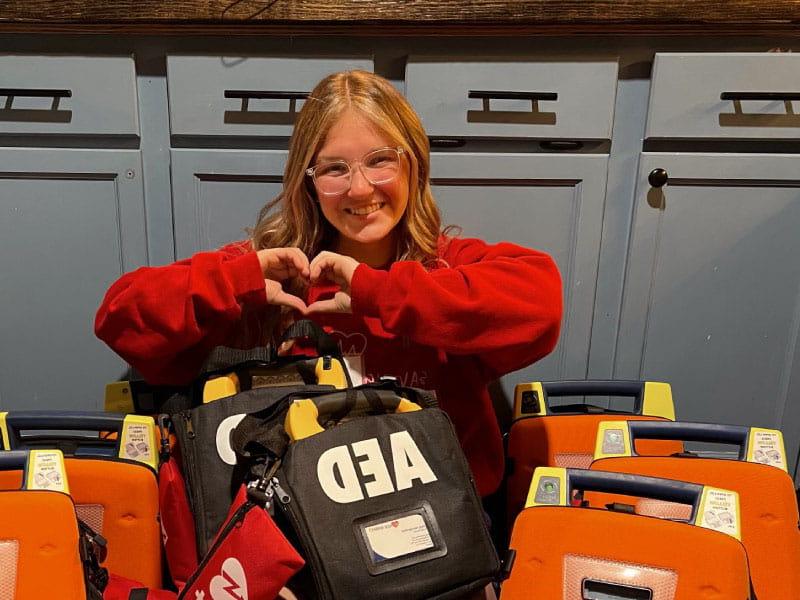 Heart disease survivor Anniston Fairbanks works to get AEDs into local schools. (图片由Britain Stokes提供)